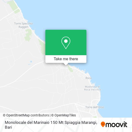Monolocale del Marinaio 150 Mt Spiaggia Marangi map