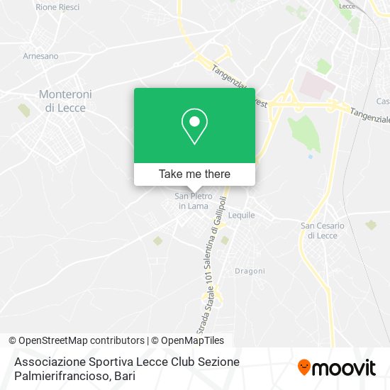 Associazione Sportiva Lecce Club Sezione Palmierifrancioso map