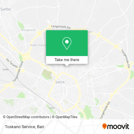 Toskano Service map