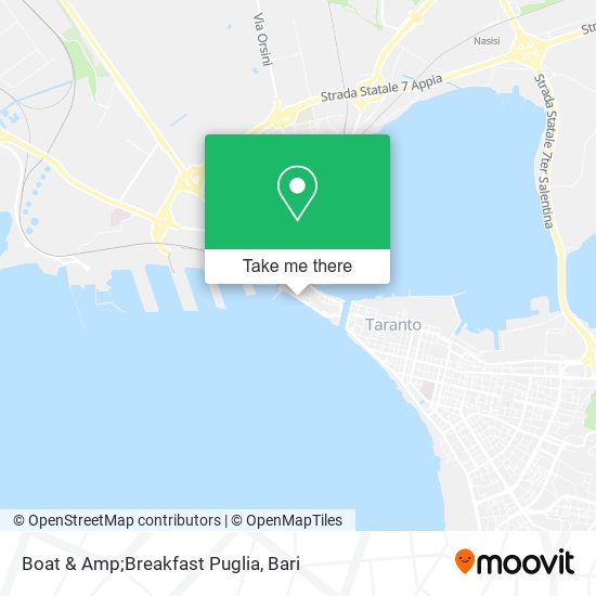 Boat & Amp;Breakfast Puglia map