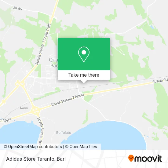 Adidas Store Taranto map