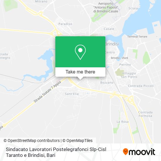Sindacato Lavoratori Postelegrafonci Slp-Cisl Taranto e Brindisi map