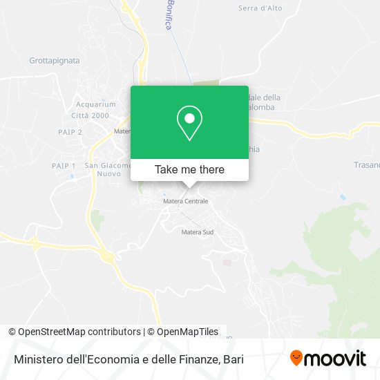 Ministero dell'Economia e delle Finanze map