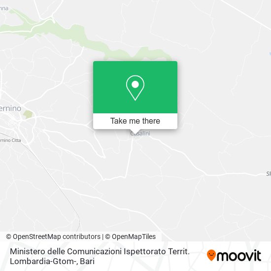 Ministero delle Comunicazioni Ispettorato Territ. Lombardia-Gtom- map