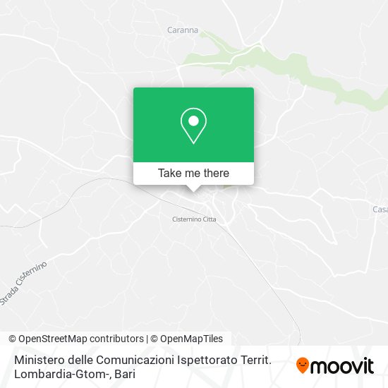 Ministero delle Comunicazioni Ispettorato Territ. Lombardia-Gtom- map