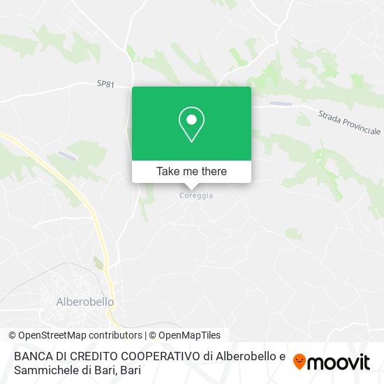 BANCA DI CREDITO COOPERATIVO di Alberobello e Sammichele di Bari map