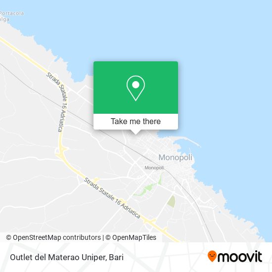Outlet del Materao Uniper map