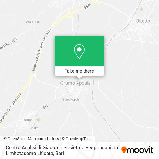 Centro Analisi di Giacomo Societa' a Responsabilita' Limitatasemp Lificata map