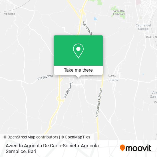 Azienda Agricola De Carlo-Societa' Agricola Semplice map