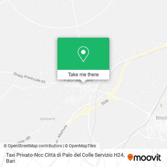 Taxi Privato-Ncc Città di Palo del Colle Servizio H24 map