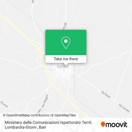 Ministero delle Comunicazioni Ispettorato Territ. Lombardia-Gtom- map