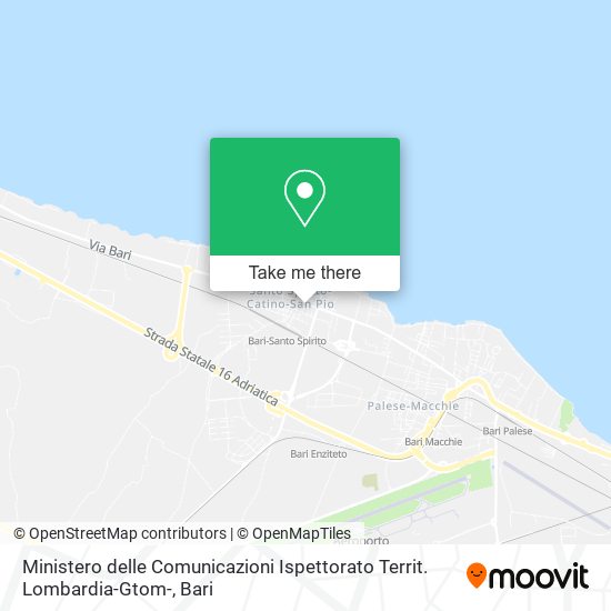 Ministero delle Comunicazioni Ispettorato Territ. Lombardia-Gtom- map