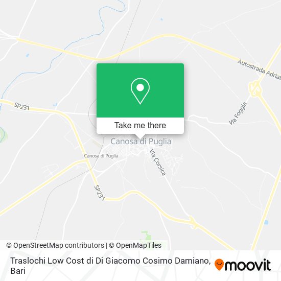 Traslochi Low Cost di Di Giacomo Cosimo Damiano map