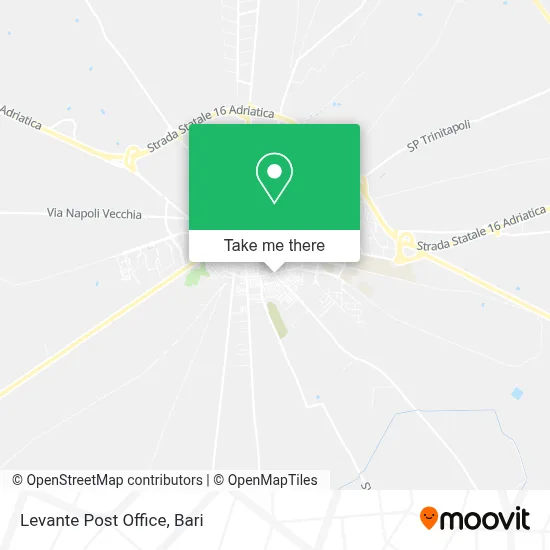 Levante Post Office map