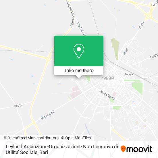 Leyland Aociazione-Organizzazione Non Lucrativa di Utilita' Soc Iale map