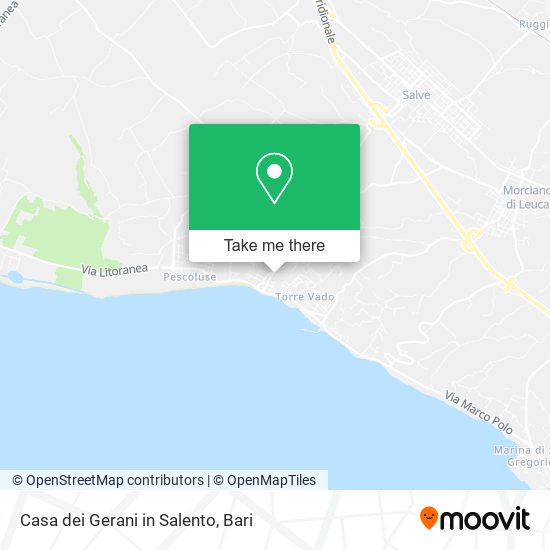 Casa dei Gerani in Salento map