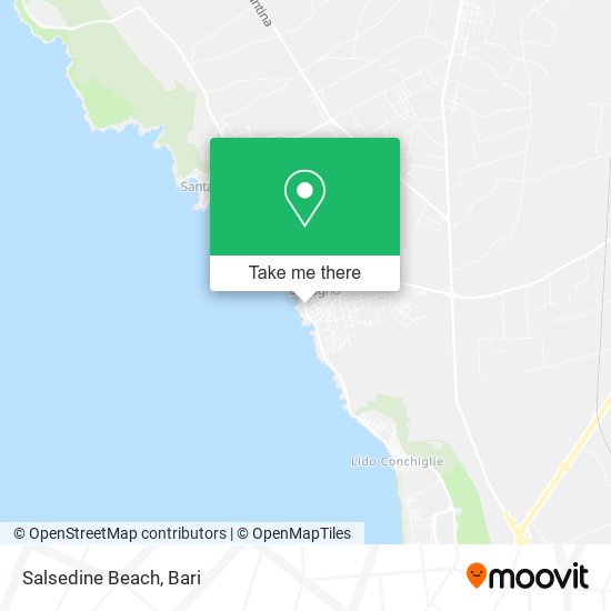 Salsedine Beach map