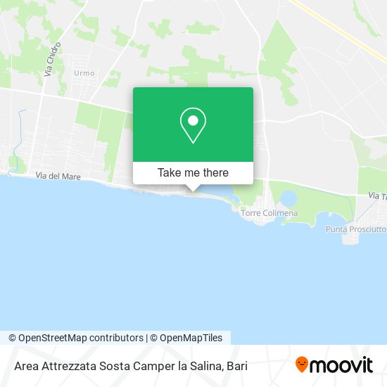 Area Attrezzata Sosta Camper la Salina map