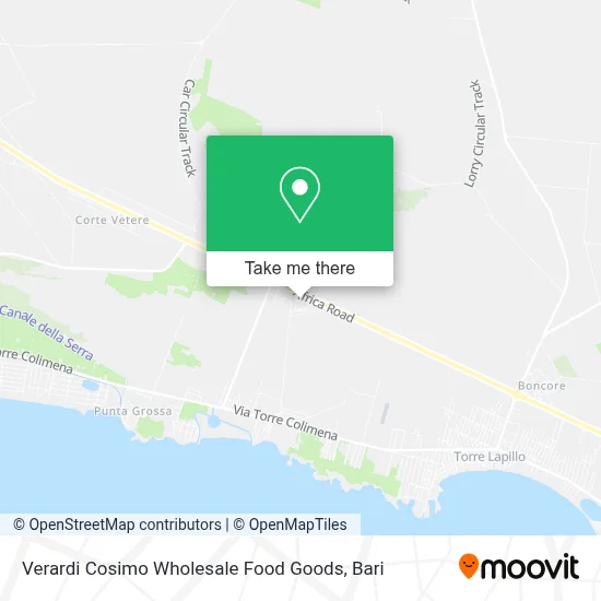 Verardi Cosimo Wholesale Food Goods map