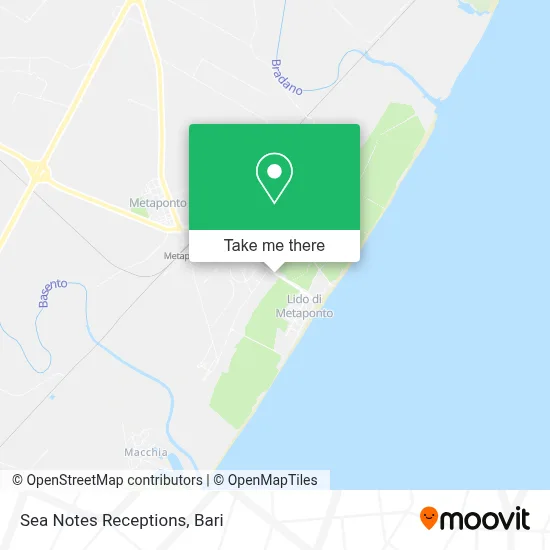 Sea Notes Receptions map