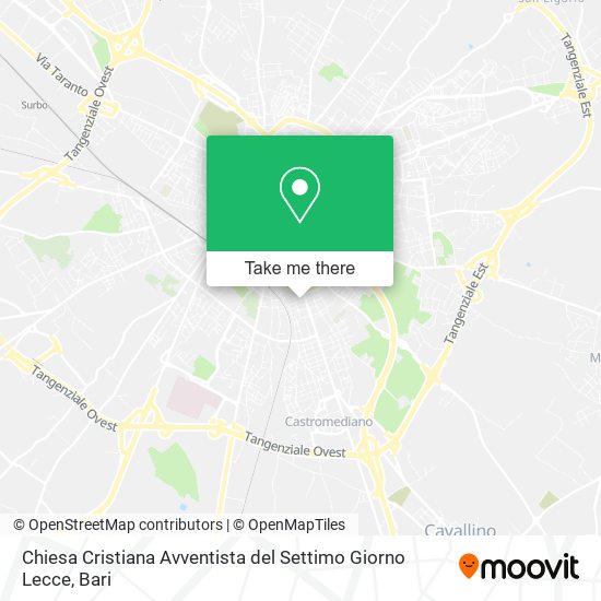 Chiesa Cristiana Avventista del Settimo Giorno Lecce map