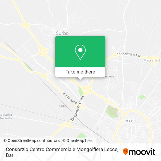 Consorzio Centro Commerciale Mongolfiera Lecce map