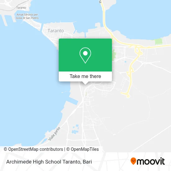 Archimede High School Taranto map