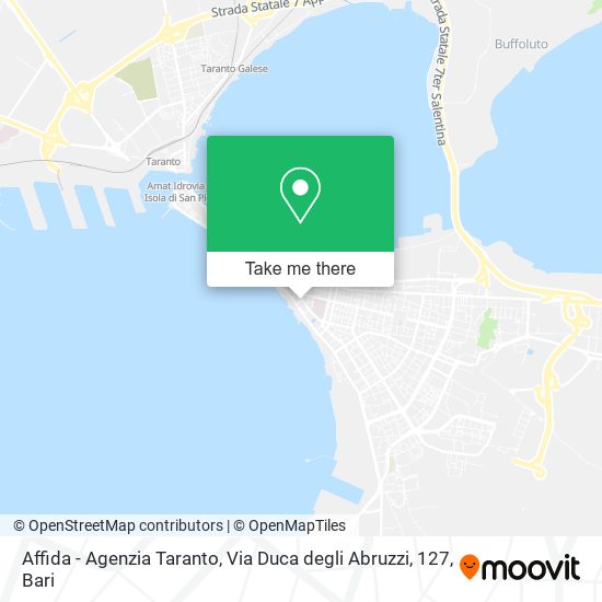 Affida - Agenzia Taranto, Via Duca degli Abruzzi, 127 map