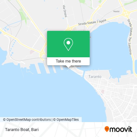 Taranto Boat map