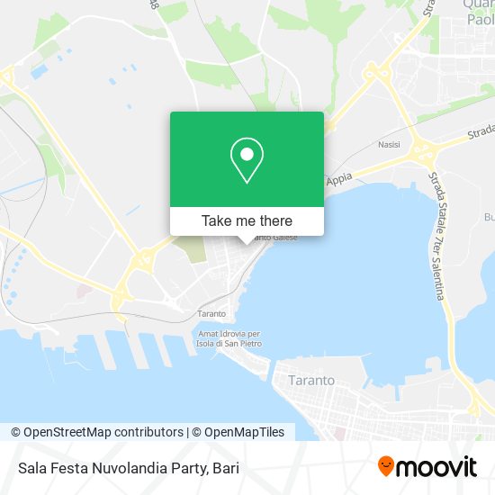 Sala Festa Nuvolandia Party map