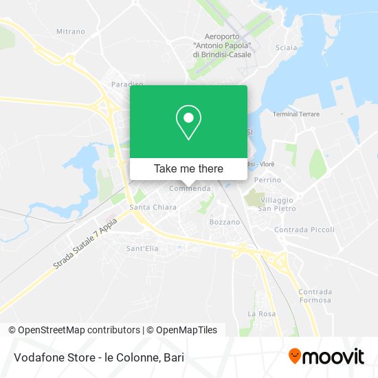 Vodafone Store - le Colonne map