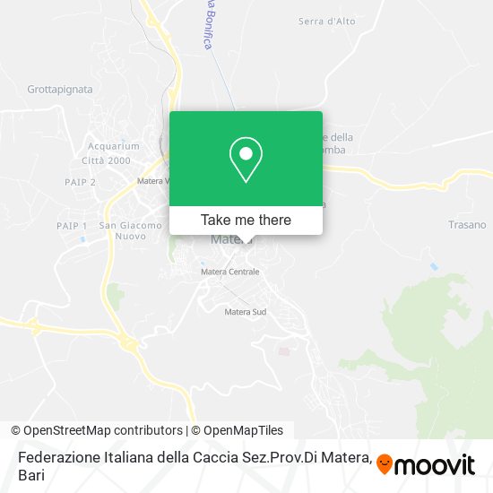 Federazione Italiana della Caccia Sez.Prov.Di Matera map