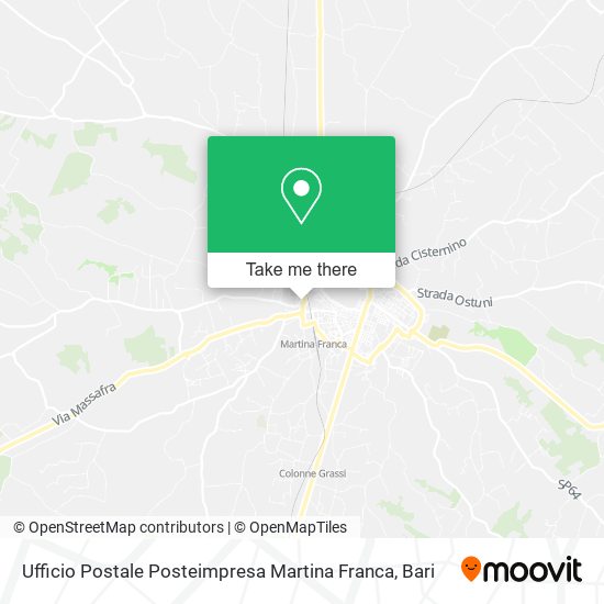 Ufficio Postale Posteimpresa Martina Franca map
