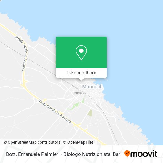Dott. Emanuele Palmieri - Biologo Nutrizionista map