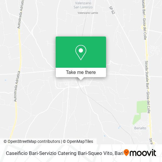 Caseificio Bari-Servizio Catering Bari-Squeo Vito map