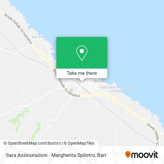 Sara Assicurazioni - Margherita Spilotro map