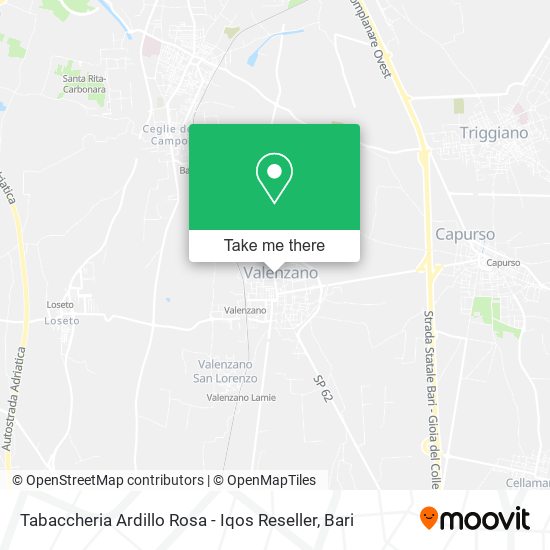 Tabaccheria Ardillo Rosa - Iqos Reseller map