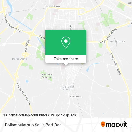 Poliambulatorio Salus Bari map