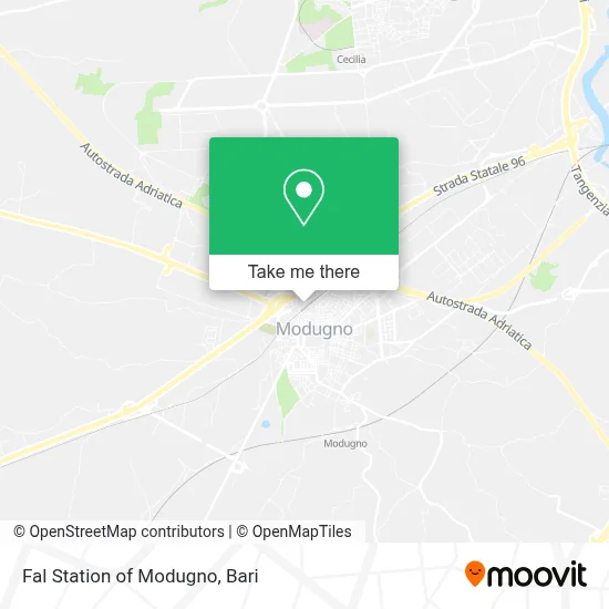 Fal Station of Modugno map