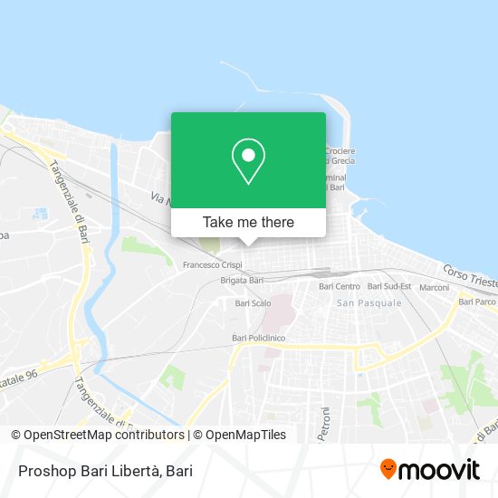 Proshop Bari Libertà map