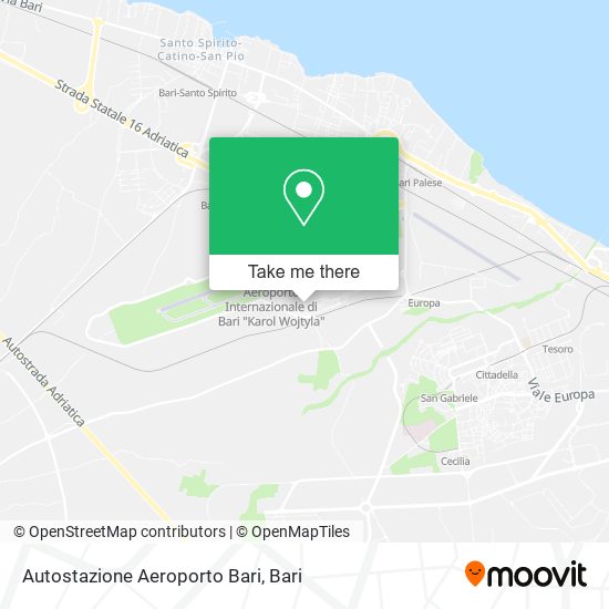 Autostazione Aeroporto Bari map