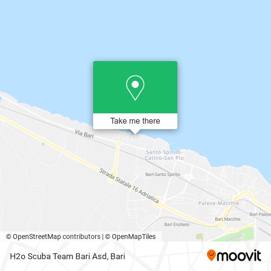 H2o Scuba Team Bari Asd map