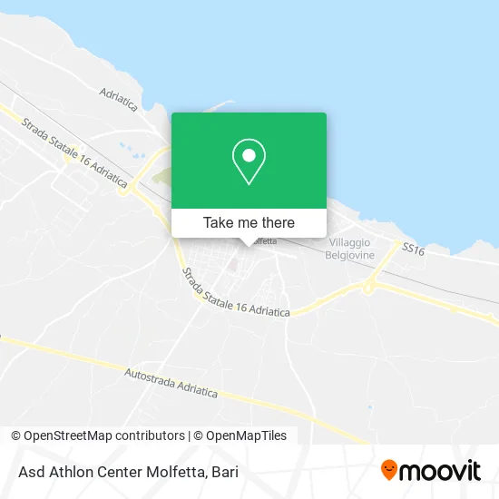 Asd Athlon Center Molfetta map