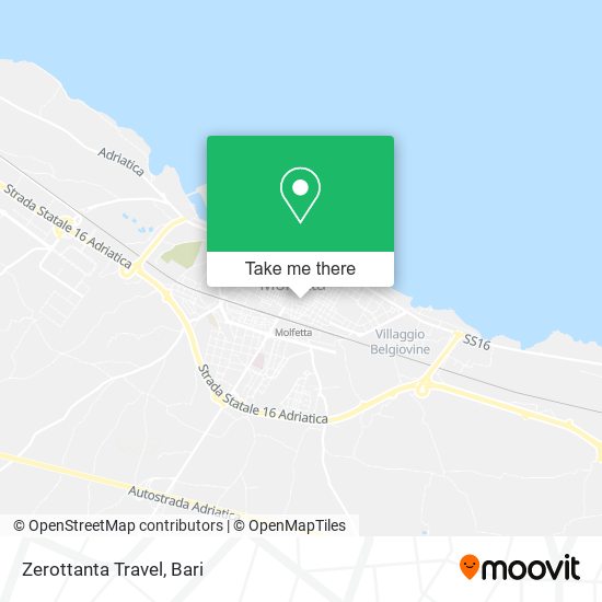 Zerottanta Travel map