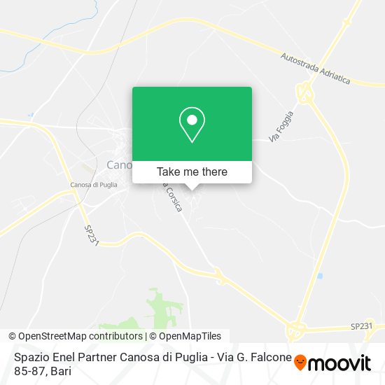 Spazio Enel Partner Canosa di Puglia - Via G. Falcone 85-87 map