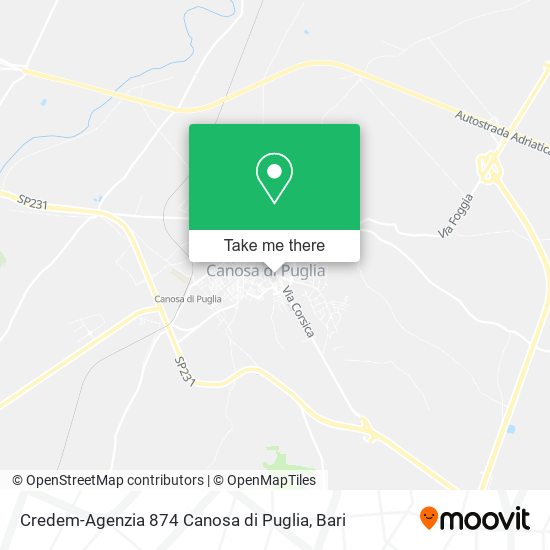 Credem-Agenzia 874 Canosa di Puglia map