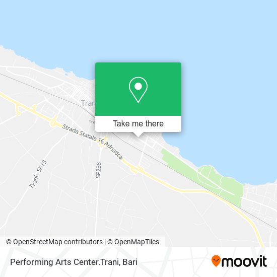 Performing Arts Center.Trani map