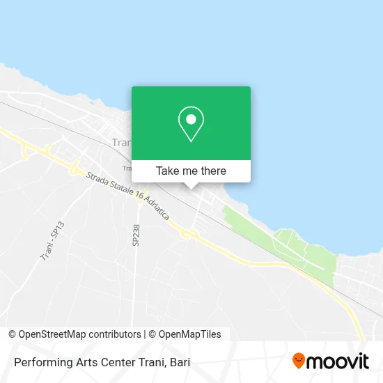 Performing Arts Center Trani map