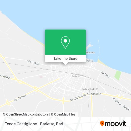 Tende Castiglione - Barletta map