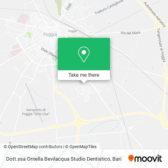 Dott.ssa Ornella Bevilacqua Studio Dentistico map